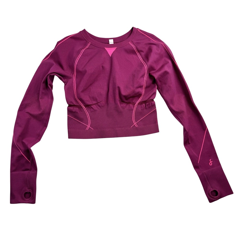 Fanka Firmfiit Seamless Long Sleeve Crop Top S Magenta Compression Athleisure